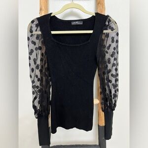 Vici On Twelfth Black Long Sleeved Sweater Top…Size Small